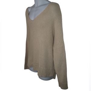 Lucky Brand Chunky Knit Loose V Neck Sweater - Women's